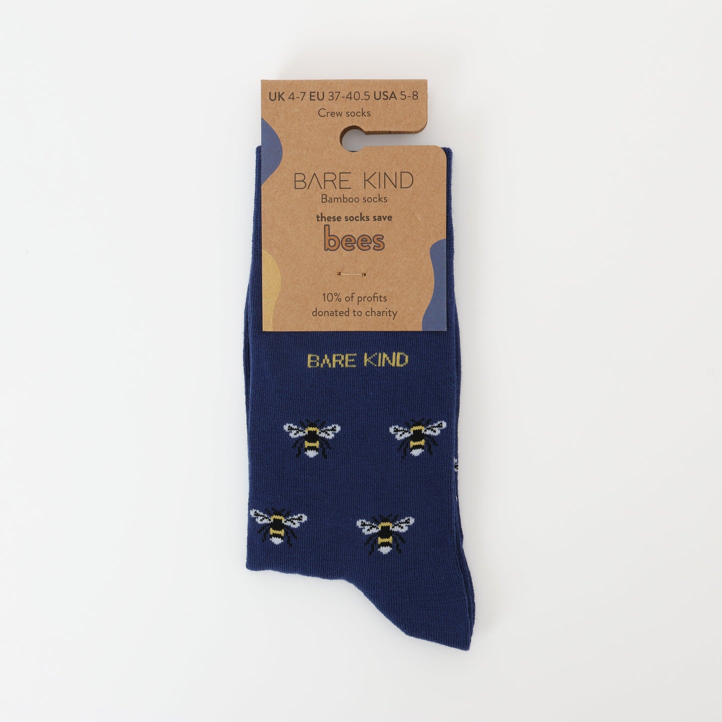 Save the Bee Small Motif Bamboo Socks