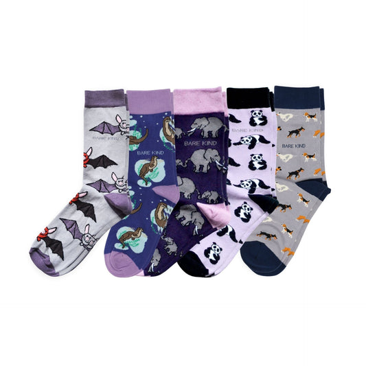 Purple Lover 5 Bamboo Sock Set