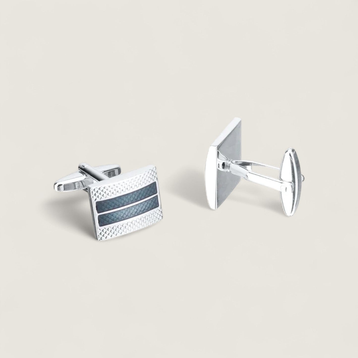 Classic Indigo Enamel Cufflinks