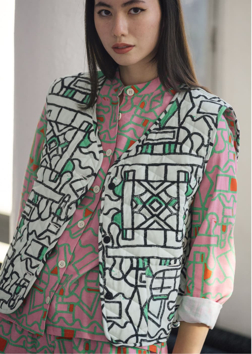 Driftstate Reversible Organic Cotton Quilted Gilet