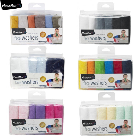 Cotton Facewashers / Reusable Wipes - Pack of Six