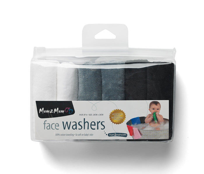 Cotton Facewashers / Reusable Wipes - Pack of Six