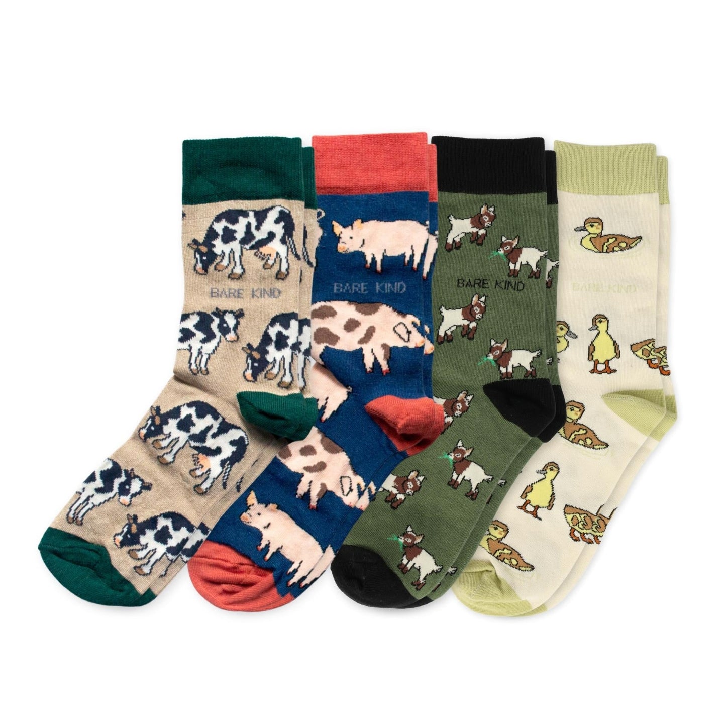 Farm Rainbow Bundle of 4 Bamboo Sock Set