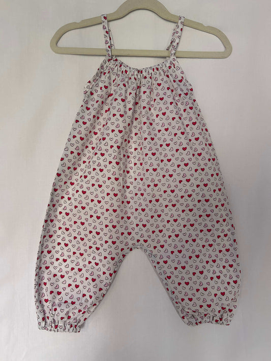 Hearts Cotton Romper
