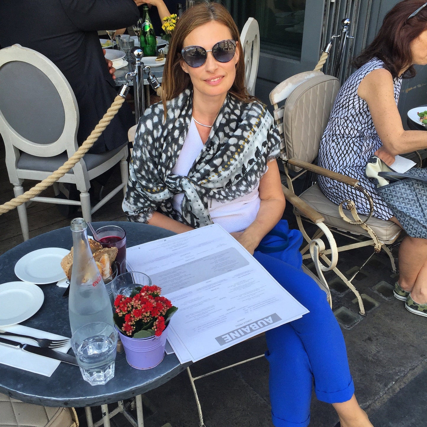 VASSILISA Scarf in Black and White: Leopard Print