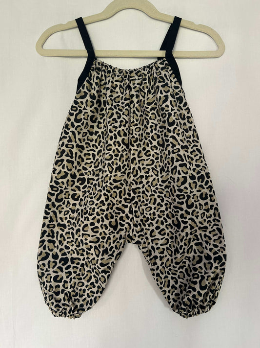 Leopard Print Cotton Romper
