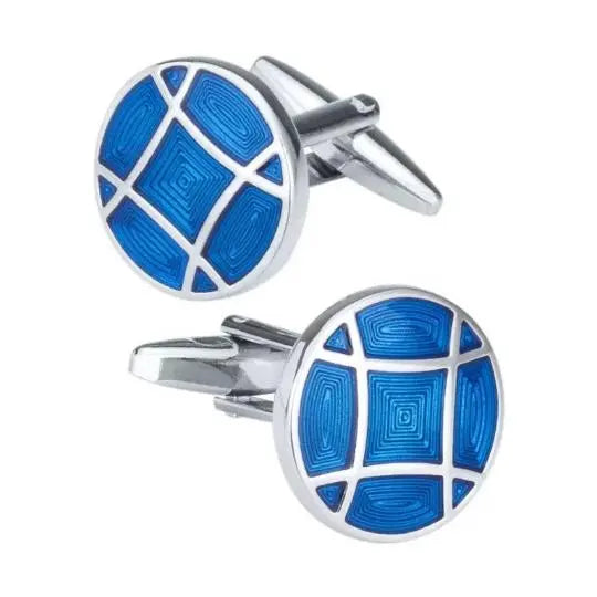 Luxury Blue Enamel Cufflinks