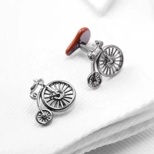 Luxury Retro Penny Farthing Bike Cufflinks