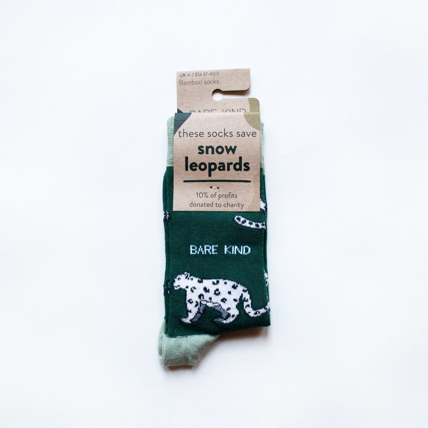 Save the Snow Leopards Bamboo Socks