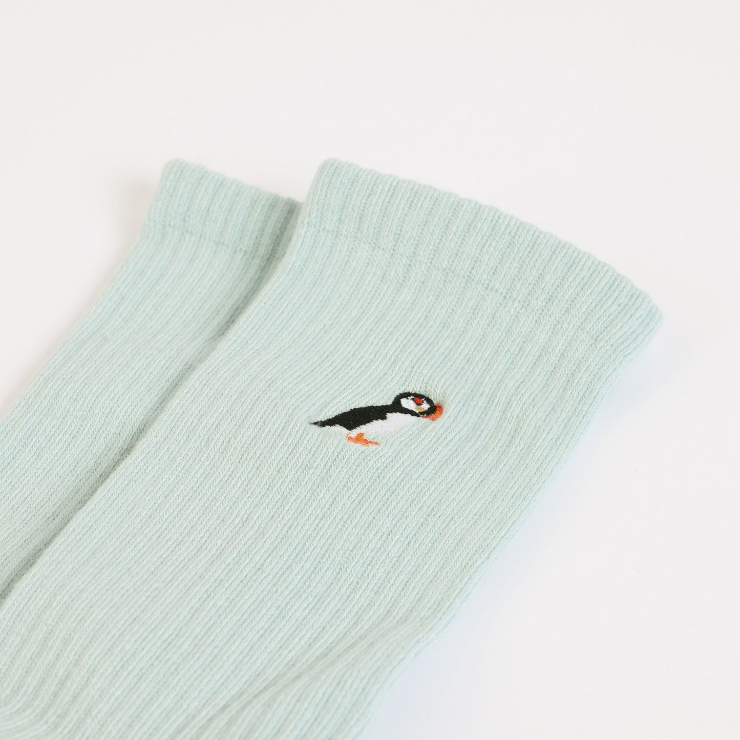 Save the Puffin Ribbed Bamboo Socks