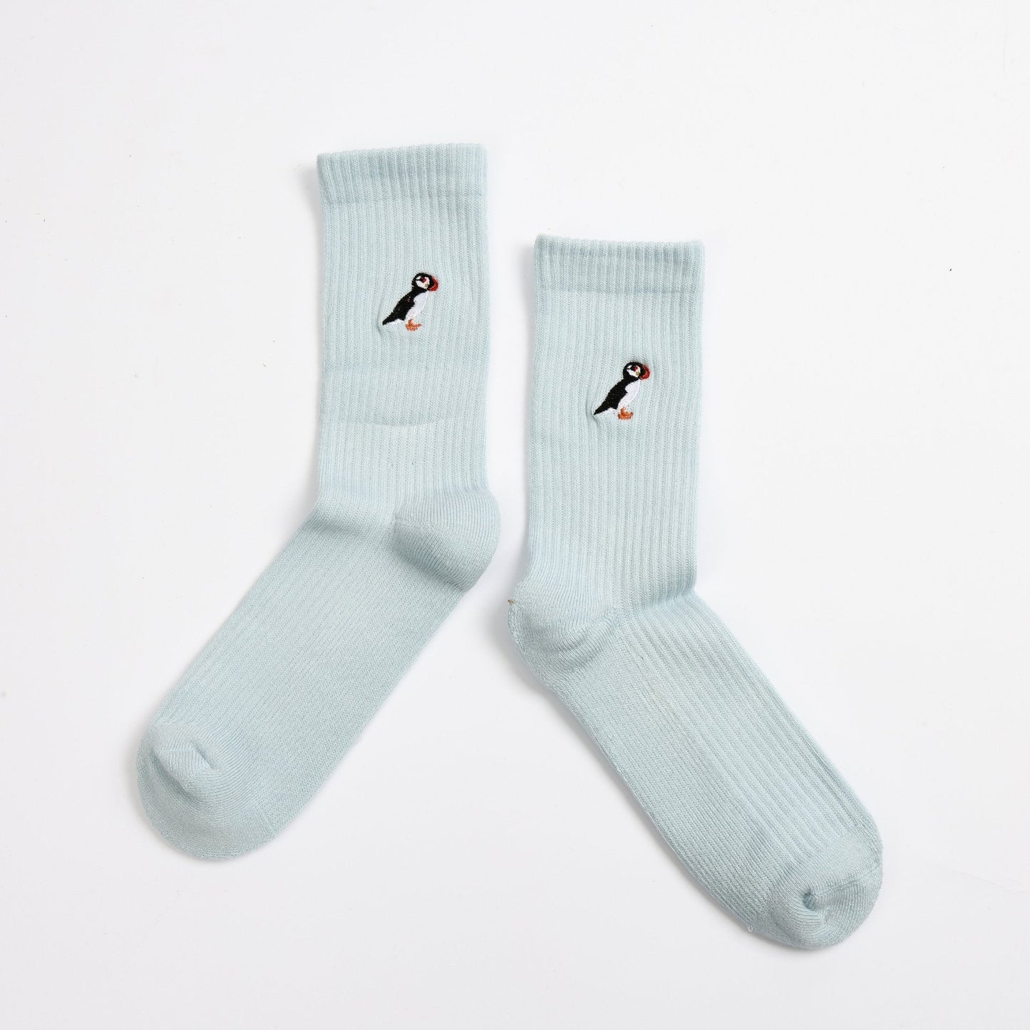 Save the Puffin Ribbed Bamboo Socks