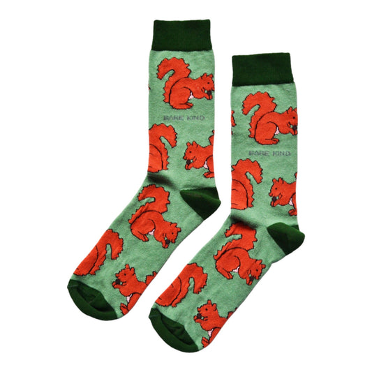 Save the Red Squirrels Bamboo Socks