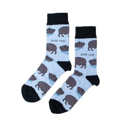 Save the Hippos Bamboo Socks
