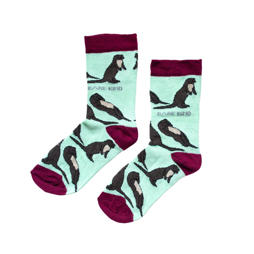 Save the Otters Bamboo Socks for Kids