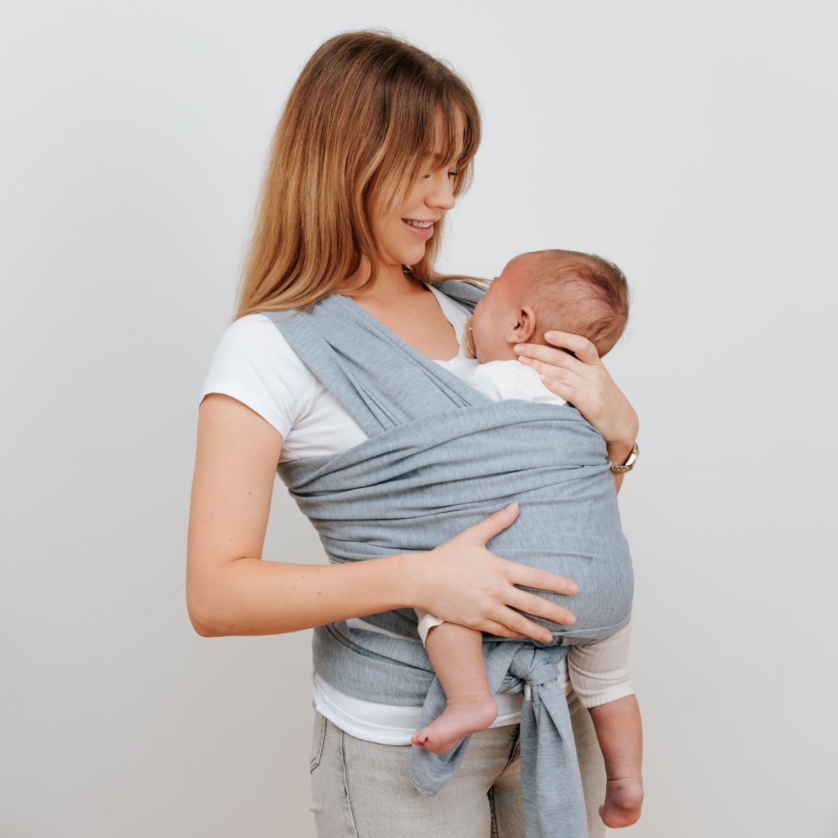Organic Baby Wrap Carrier - Grey Melange