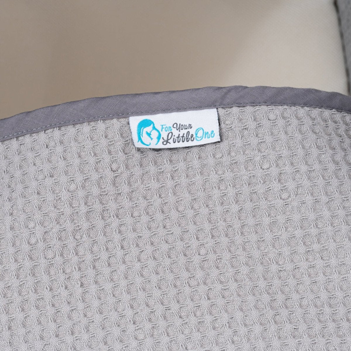 Pod Grey Waffle Moses Basket Bedding Set