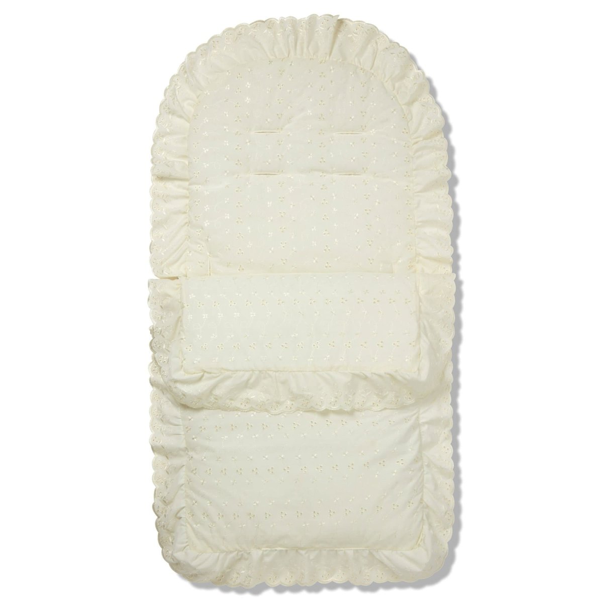 Universal Broderie Anglaise Pushchair Footmuff / Cosy Toes - Fits All Pushchairs / Prams And Buggies