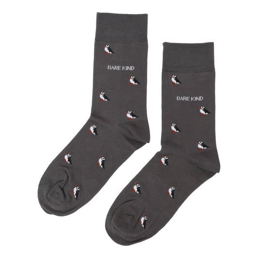 Save the Puffin Small Motif Bamboo Socks