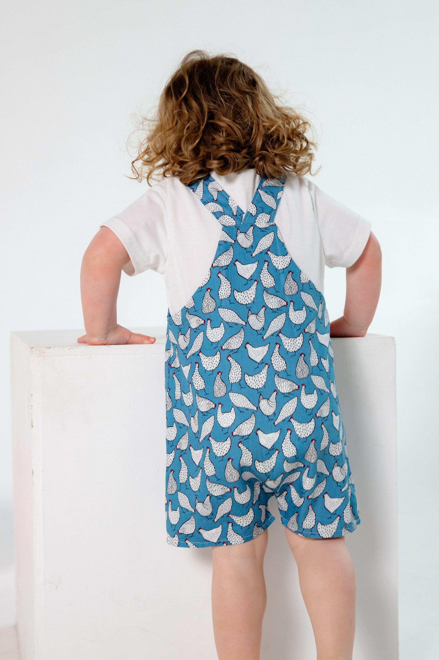Chicken Cotton Dungarees Shorts