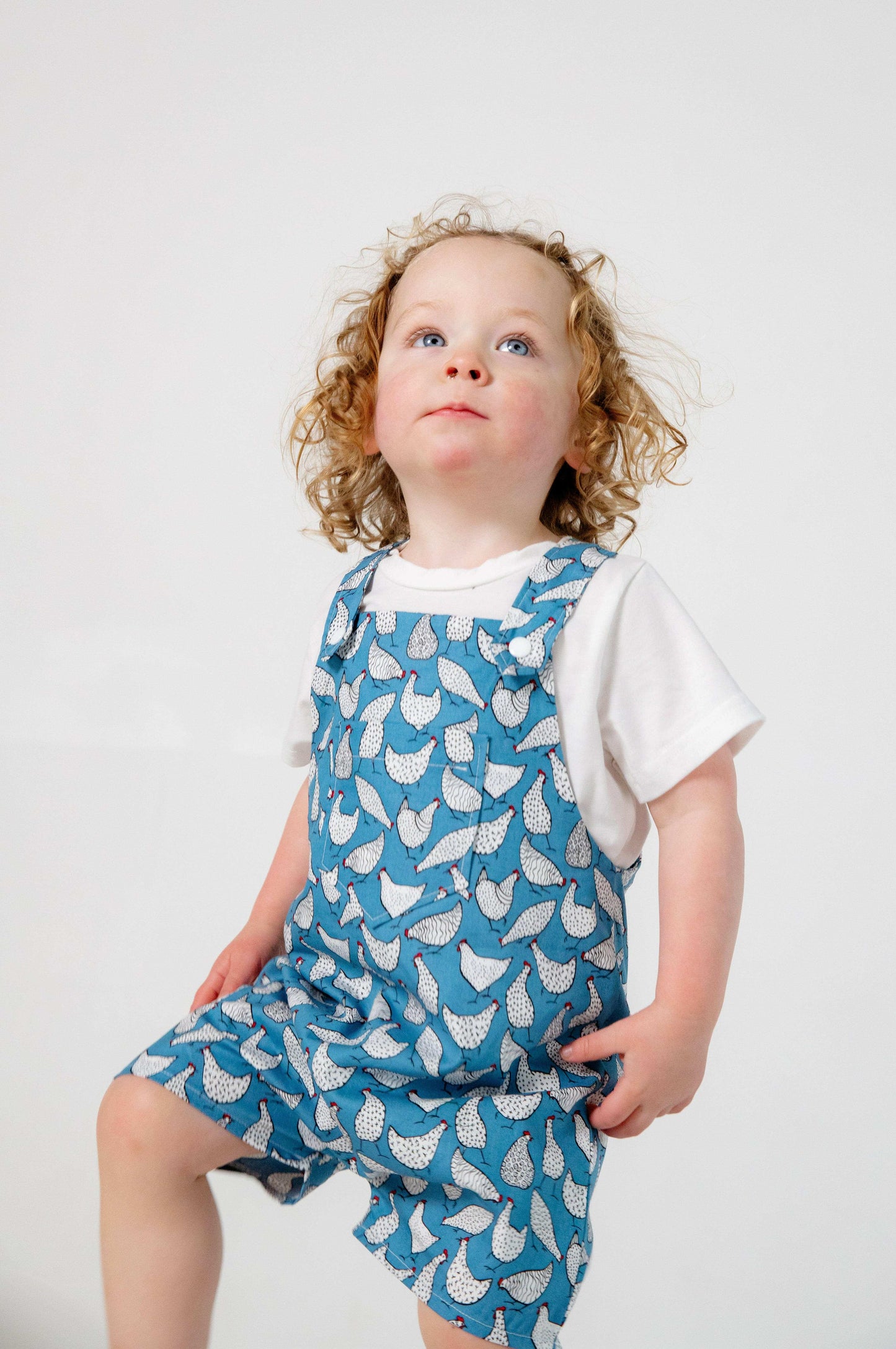 Chicken Cotton Dungarees Shorts