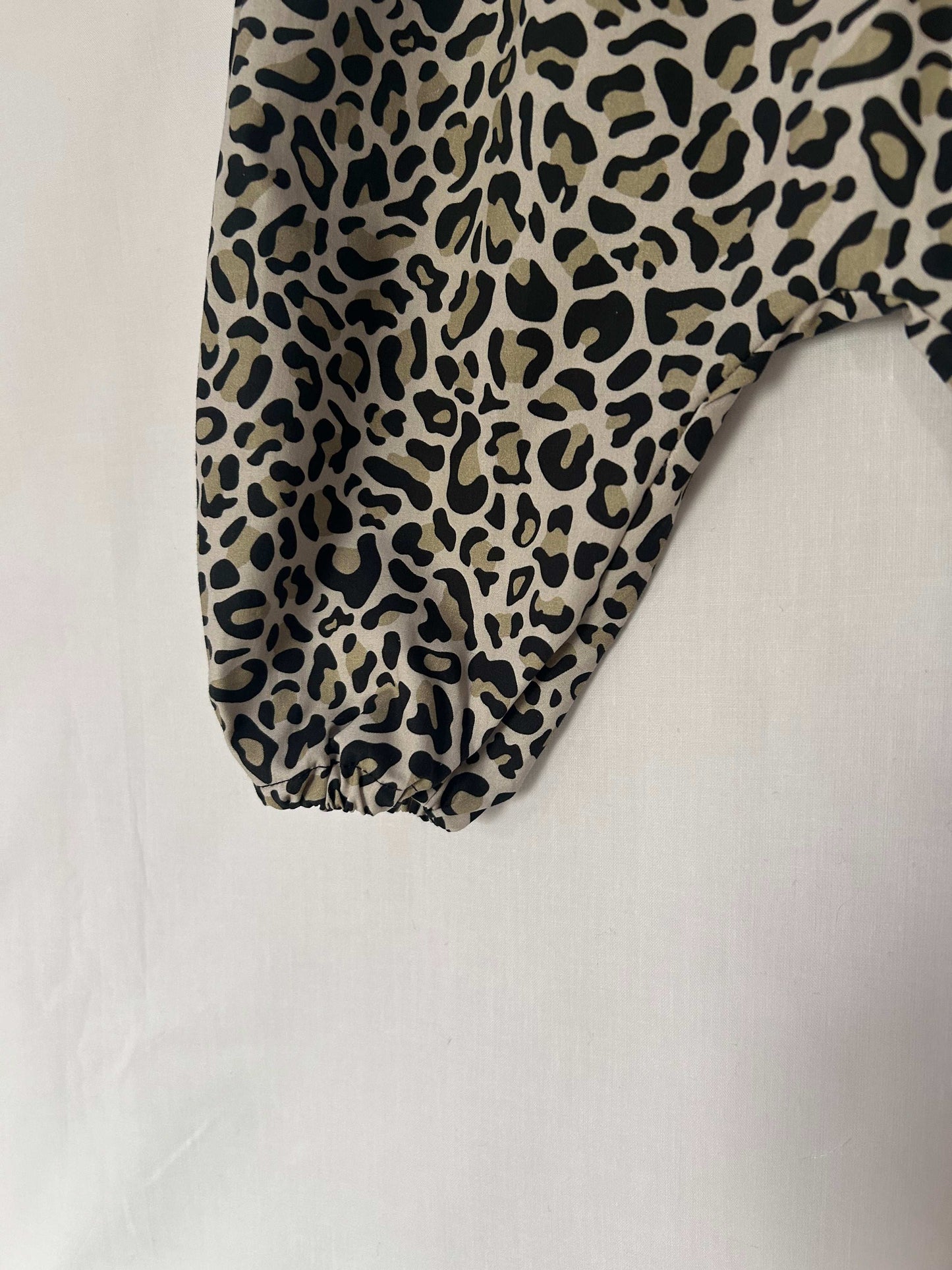 Leopard Print Cotton Romper