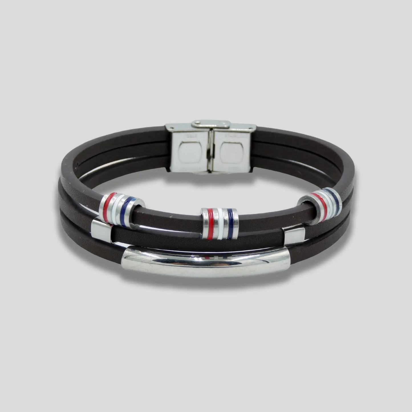 Multi Layer Brown Leather Bracelet