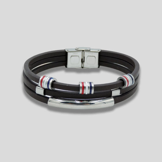 Multi Layer Brown Leather Bracelet