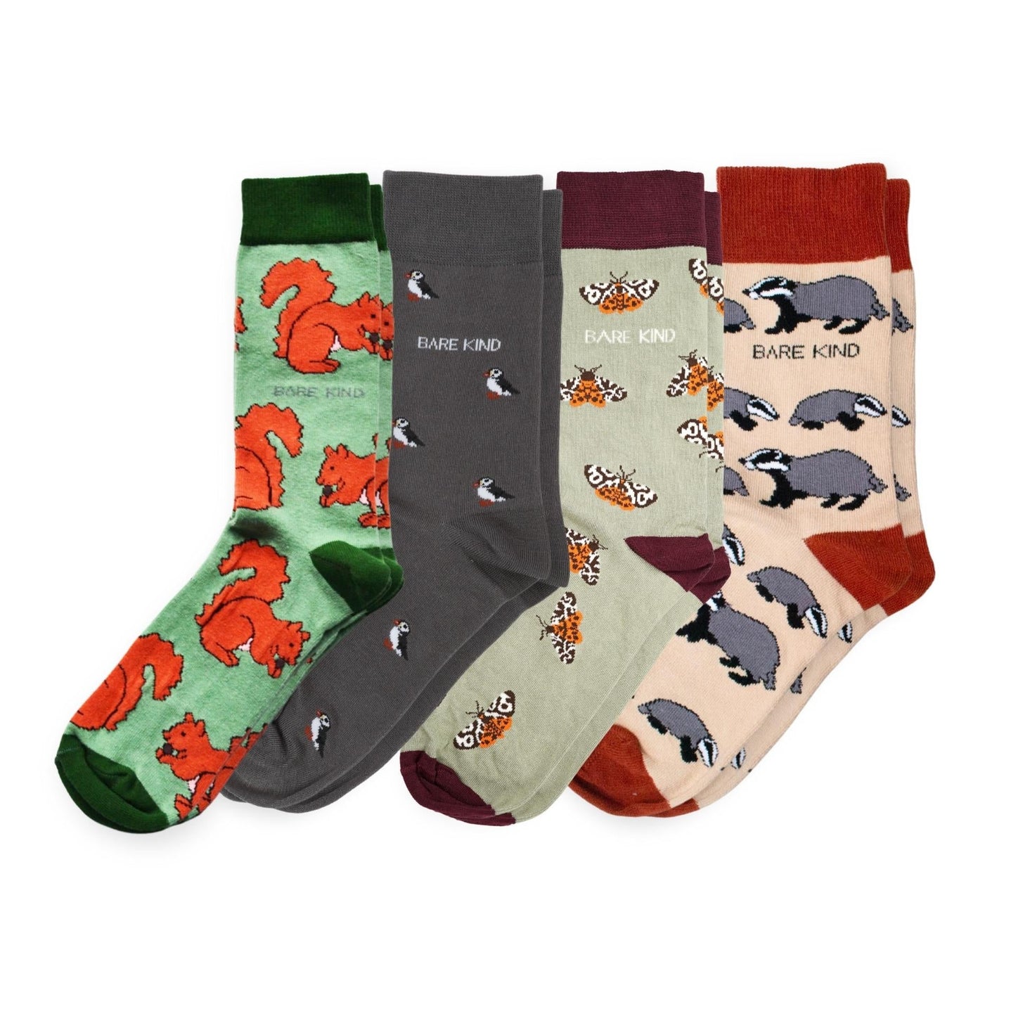 UK Wildlife Bundle of 4 Bamboo Sock Set