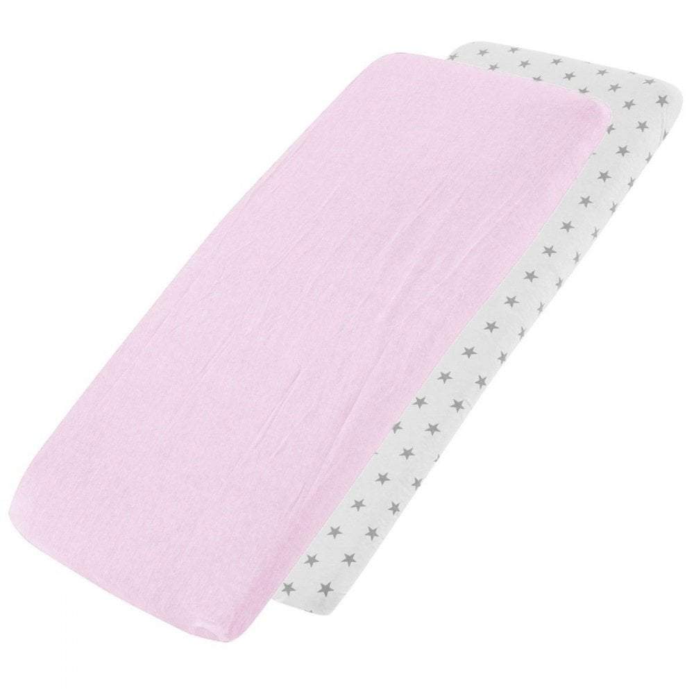 Crib Jersey Fitted Sheets 100% Cotton 40x90cm - Pack Of 4 - Fits All Models