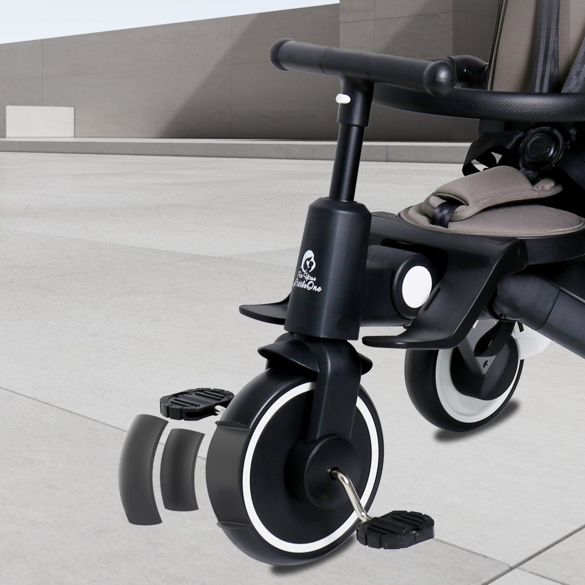 Foryourlittleone Xplor Ultimate 6 in 1 Foldable Trike - Jet Black (10m-5y)