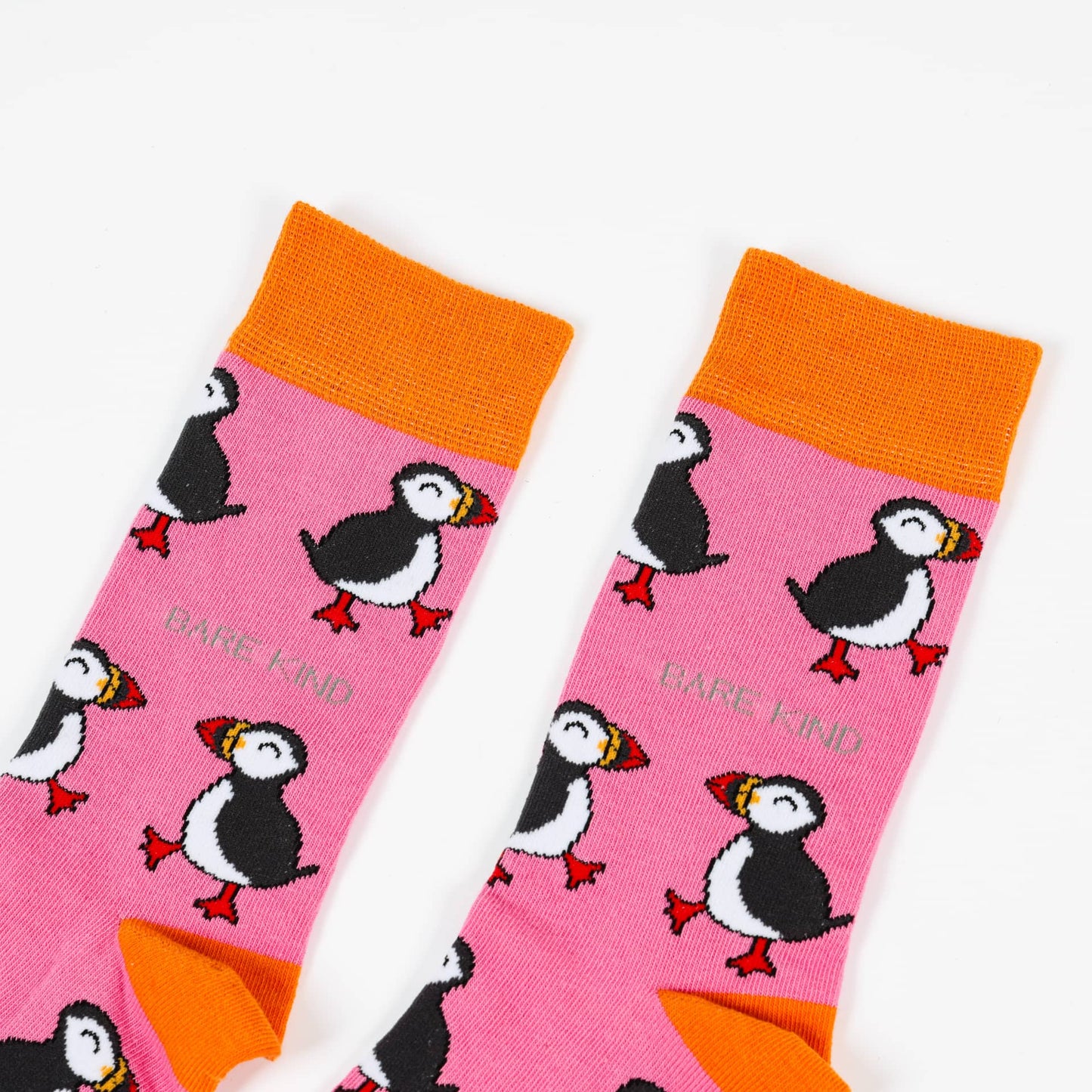 Save the Pink Puffin Bamboo Socks