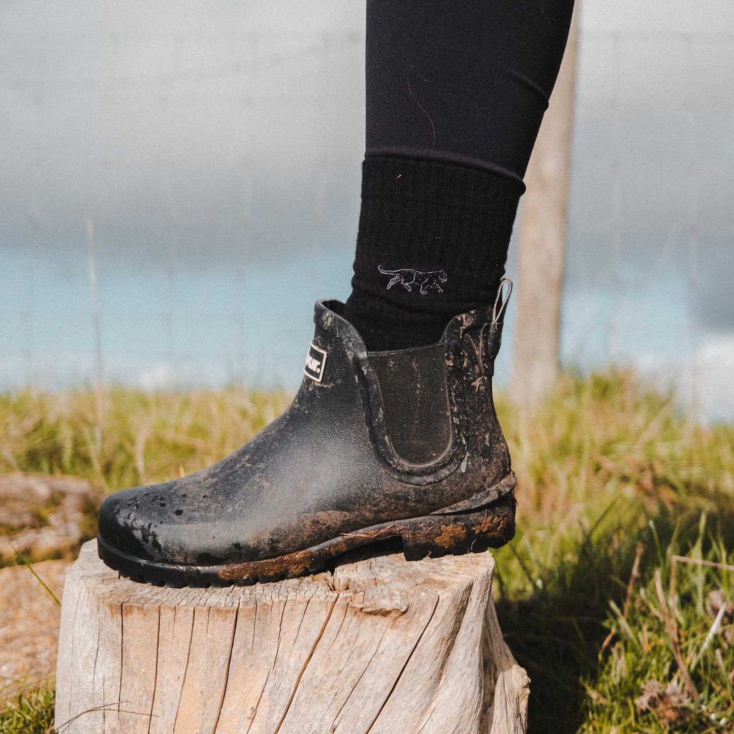 Black & White Ribbed 2 Pack Bamboo Sock Set